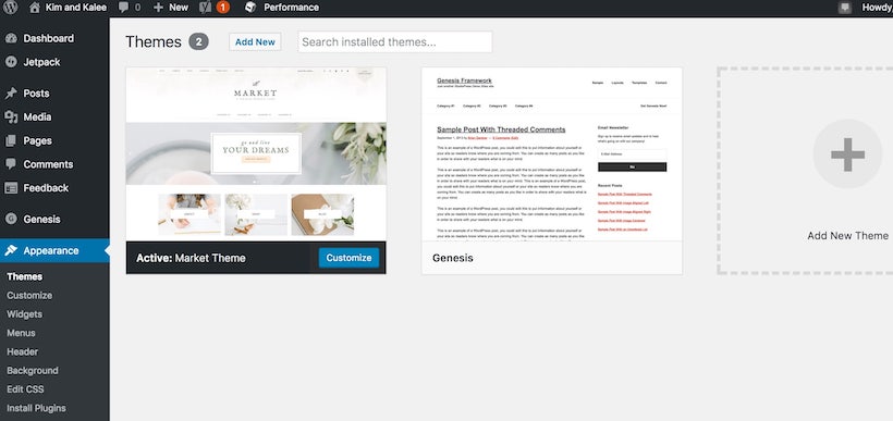 Install WordPress Theme