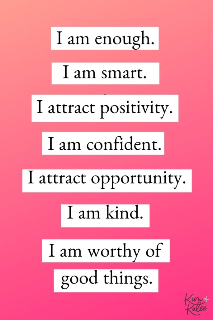 Daily List of Positive Affirmations for Women