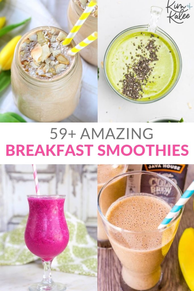 Healthy Breakfast Smoothie Recipes Collage