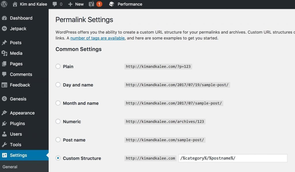 Permalink Structure