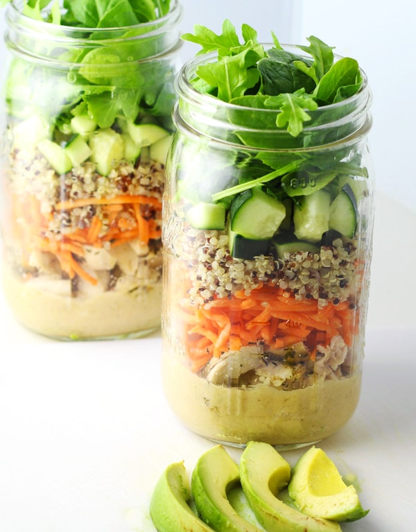 Chicken and Quinoa Mason Jar Salad