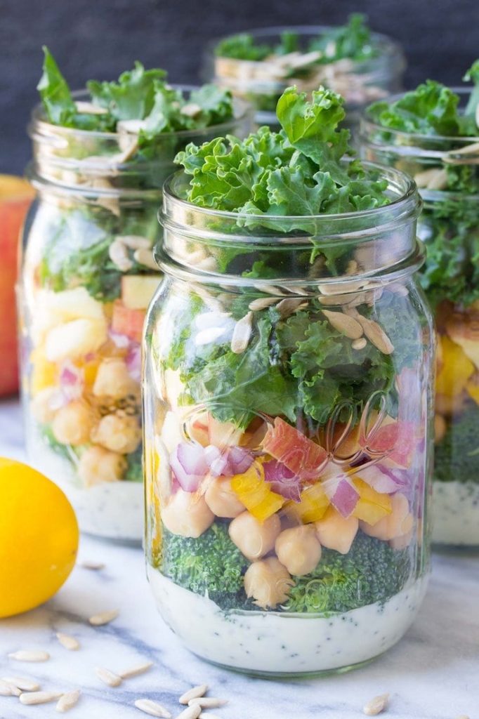 Mason Jar Broccoli Salad