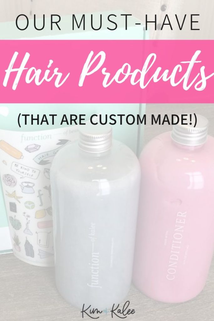 Long photo with print that says Our Must Have Hair Products (That are Custom Made!)