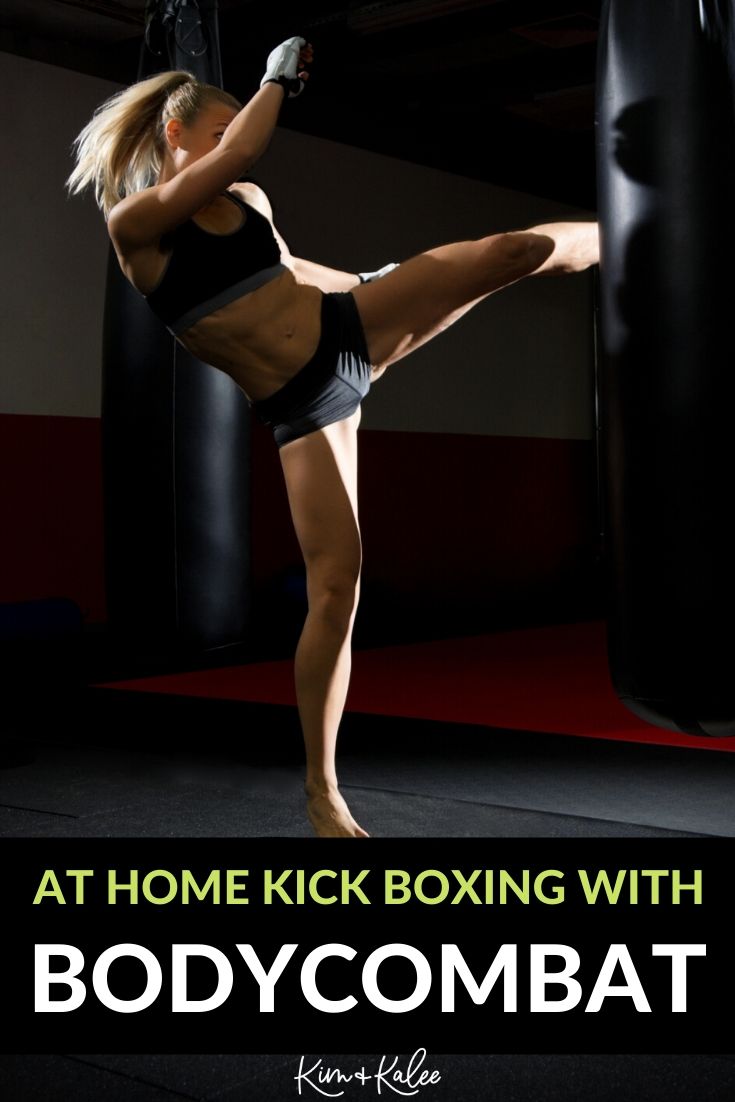 Kickboxing woman doing LES MILLS On Demand's BODYCOMBAT