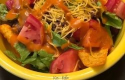 recipe card taco salad with doritos