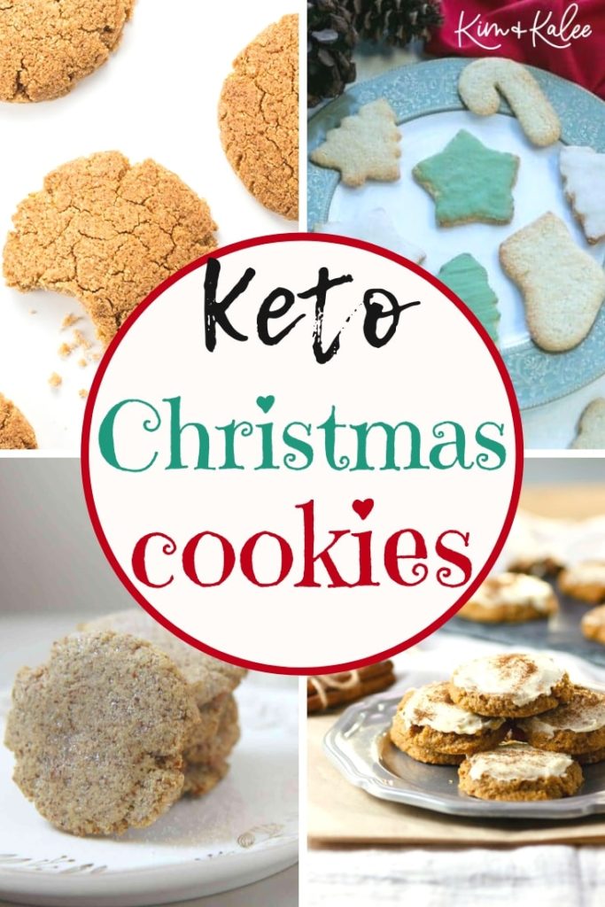 collage of keto Christmas cookies