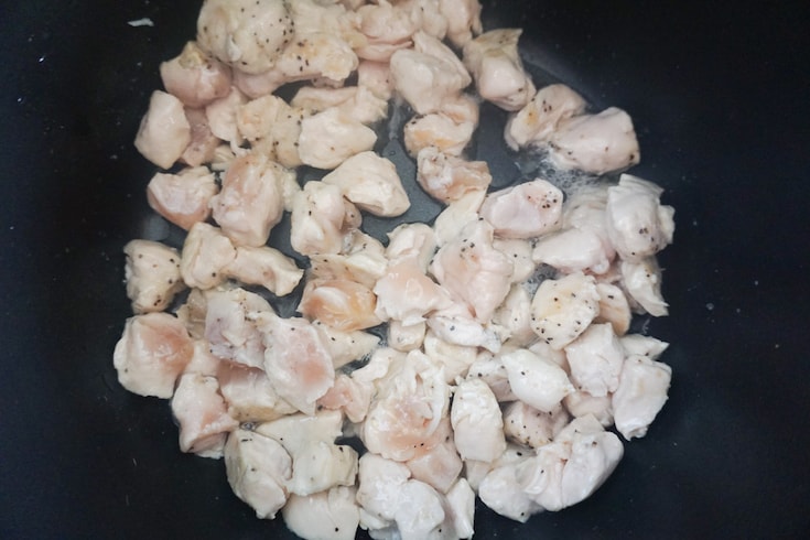 Cooking the chicken