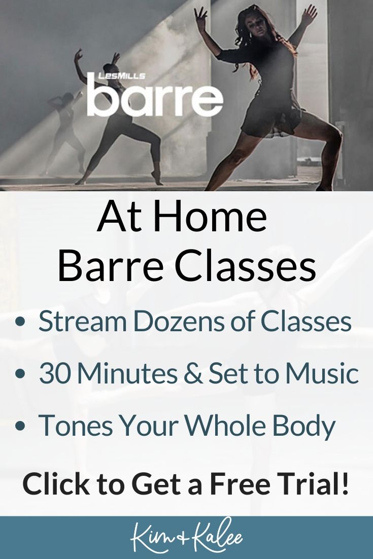 Pinterest image explaining LES MILLS On Demand BARRE Classes