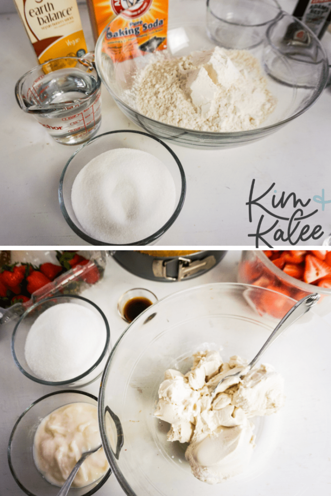 Strawberry Shortcake Cheesecake Ingredients