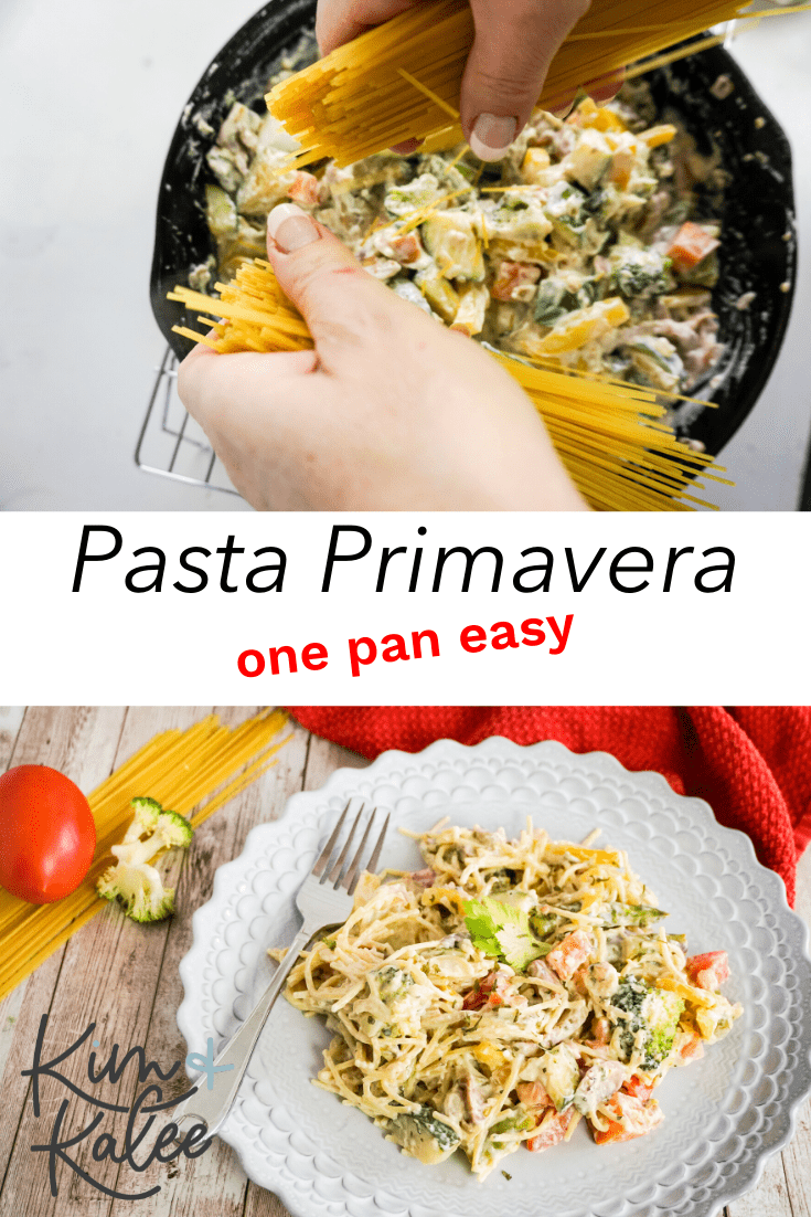 one pot creamy vegan pasta primavera