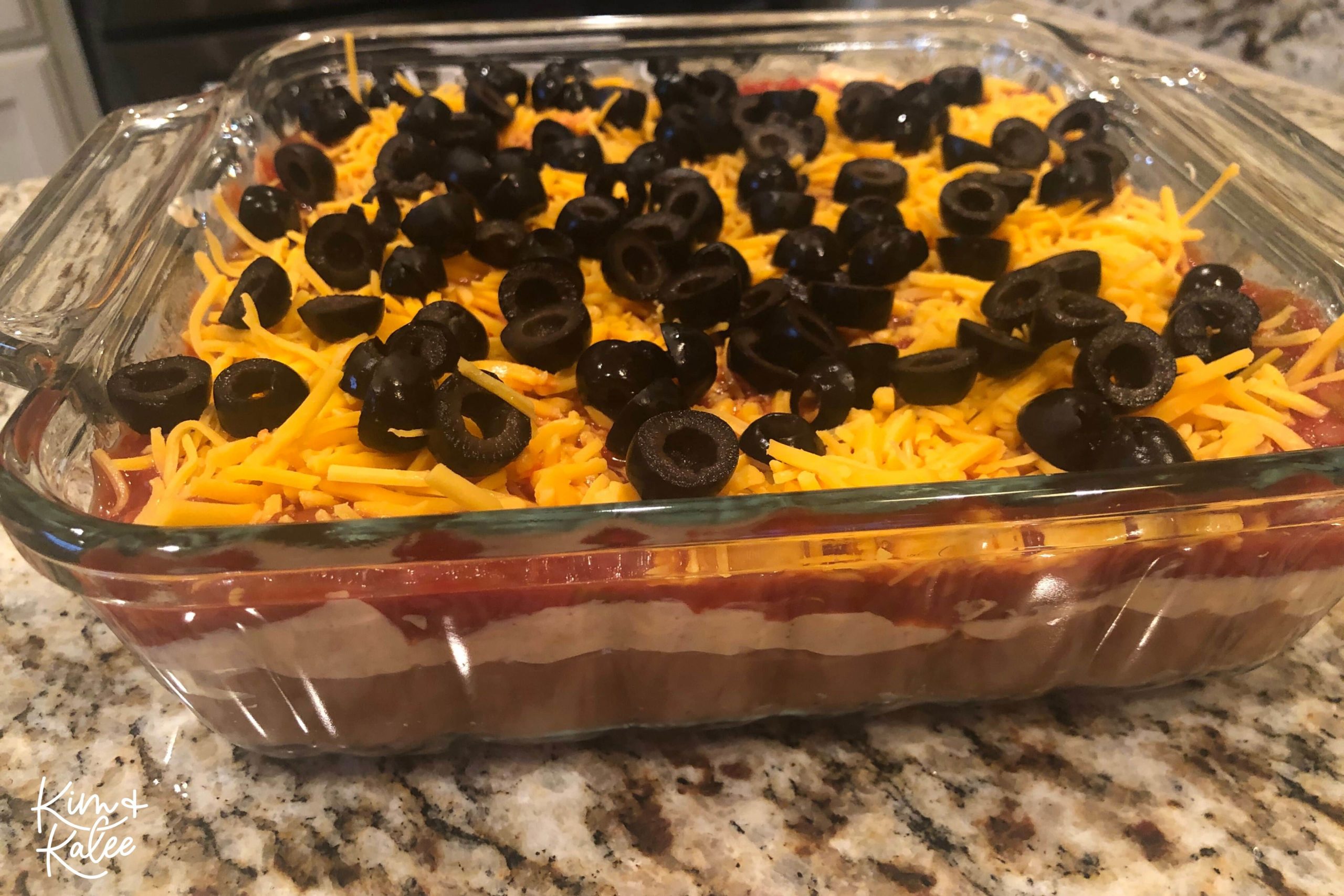 Easy 5 Layer Dip with Cream Cheese & Salsa