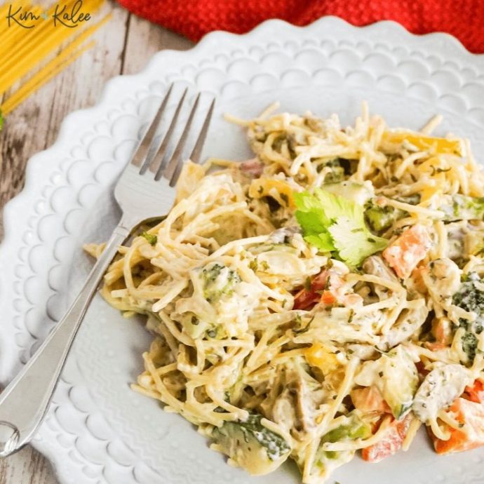 One Pot Creamy Vegan Pasta Primavera