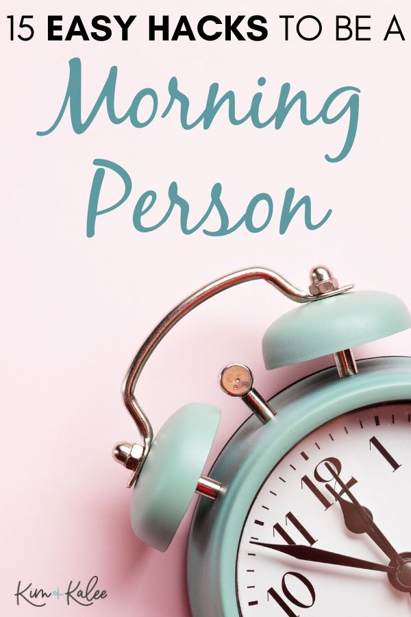 Alarm clock with the words How to Become a Morning Person