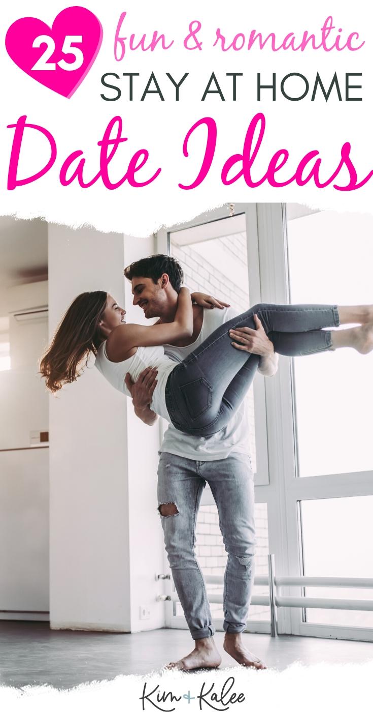 fun and romantic stay at home date ideas with a couple in the picture