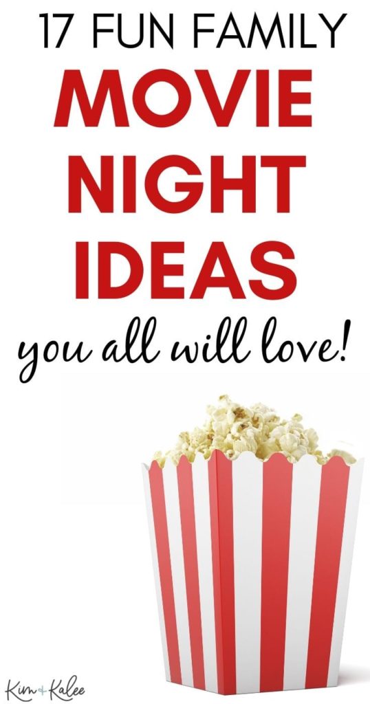 fun at home movie night ideas with a box of popcorn