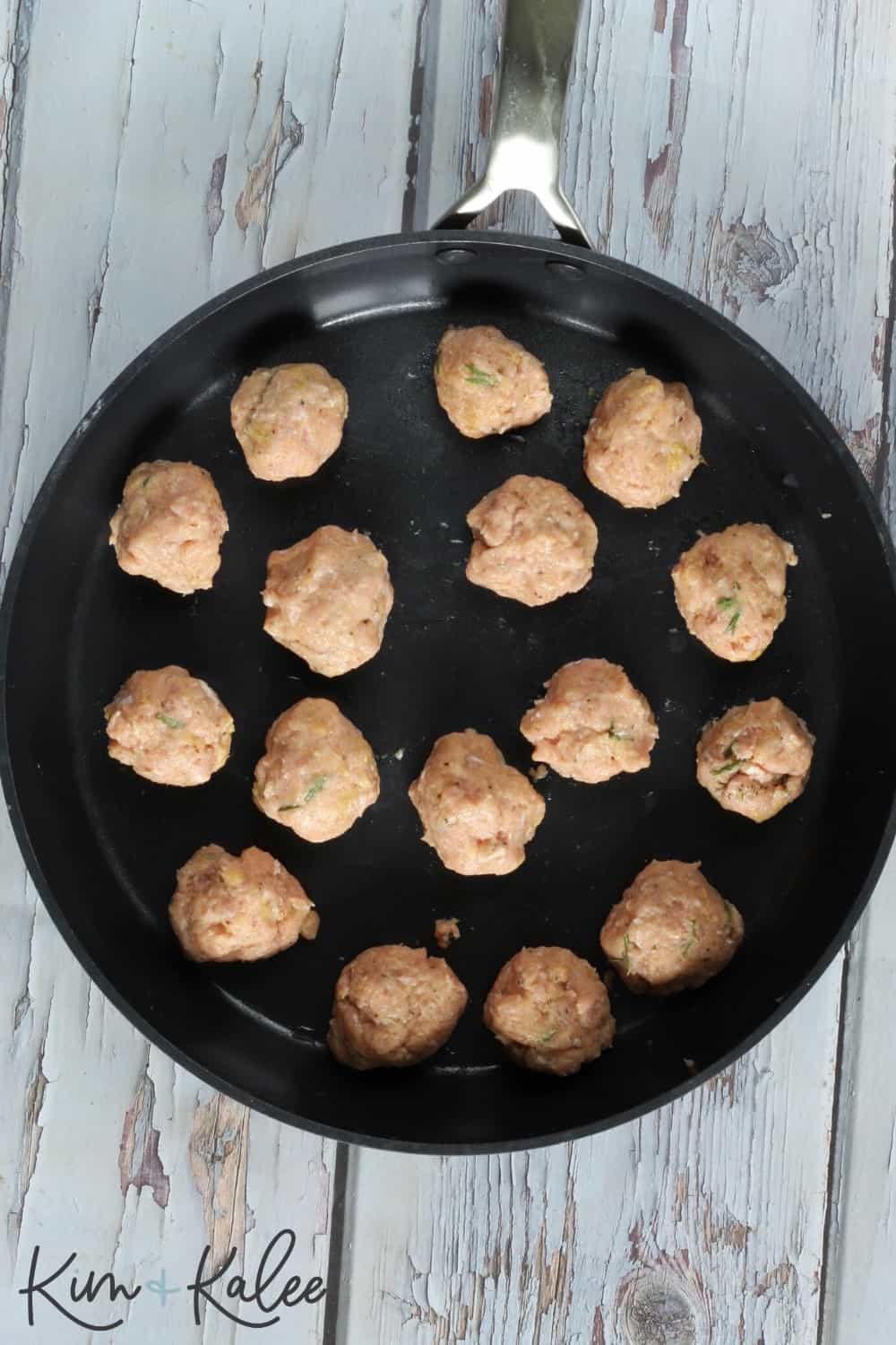 form the turkey meatballs into one inch balls