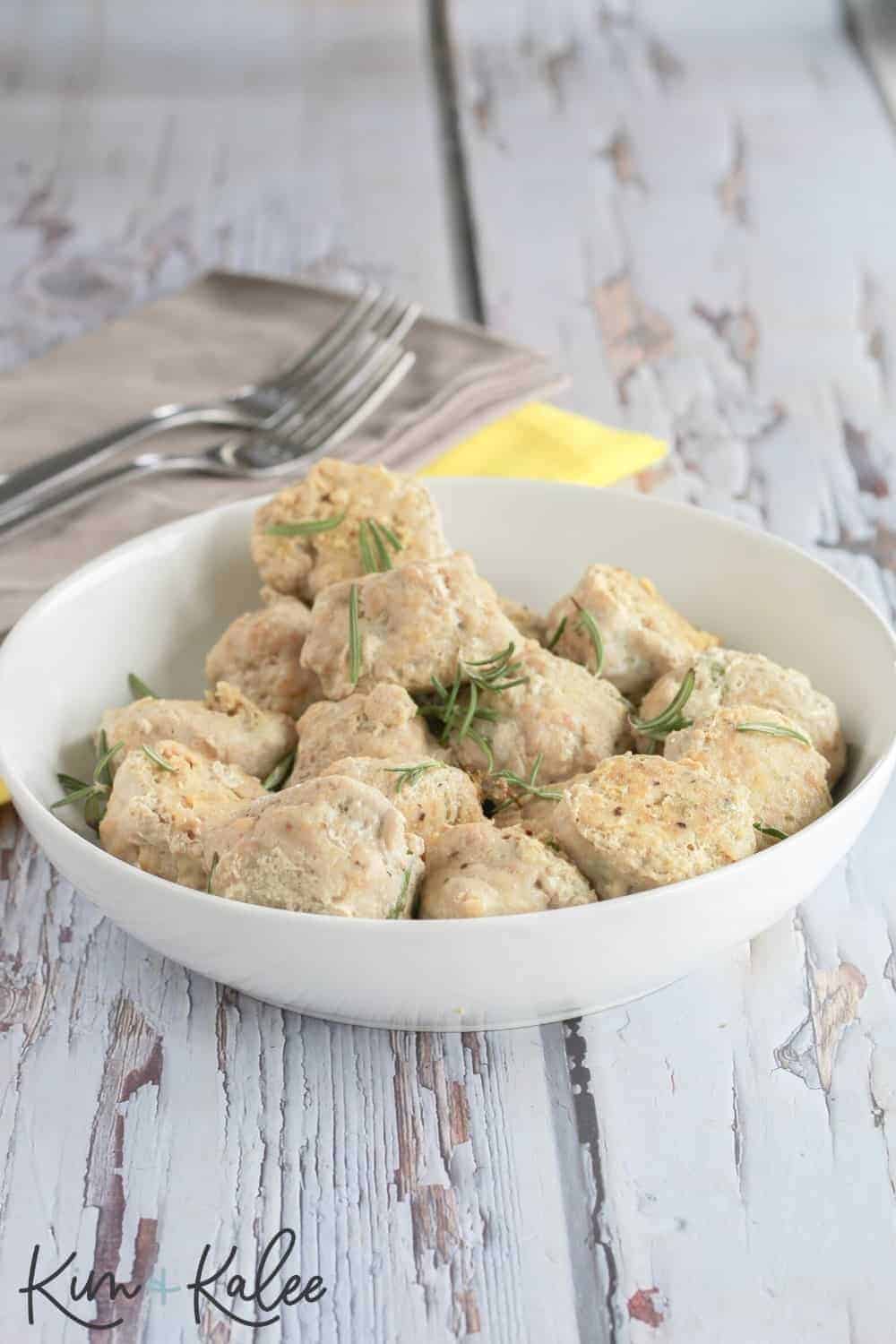 paleo turkey meatballs in a bowl