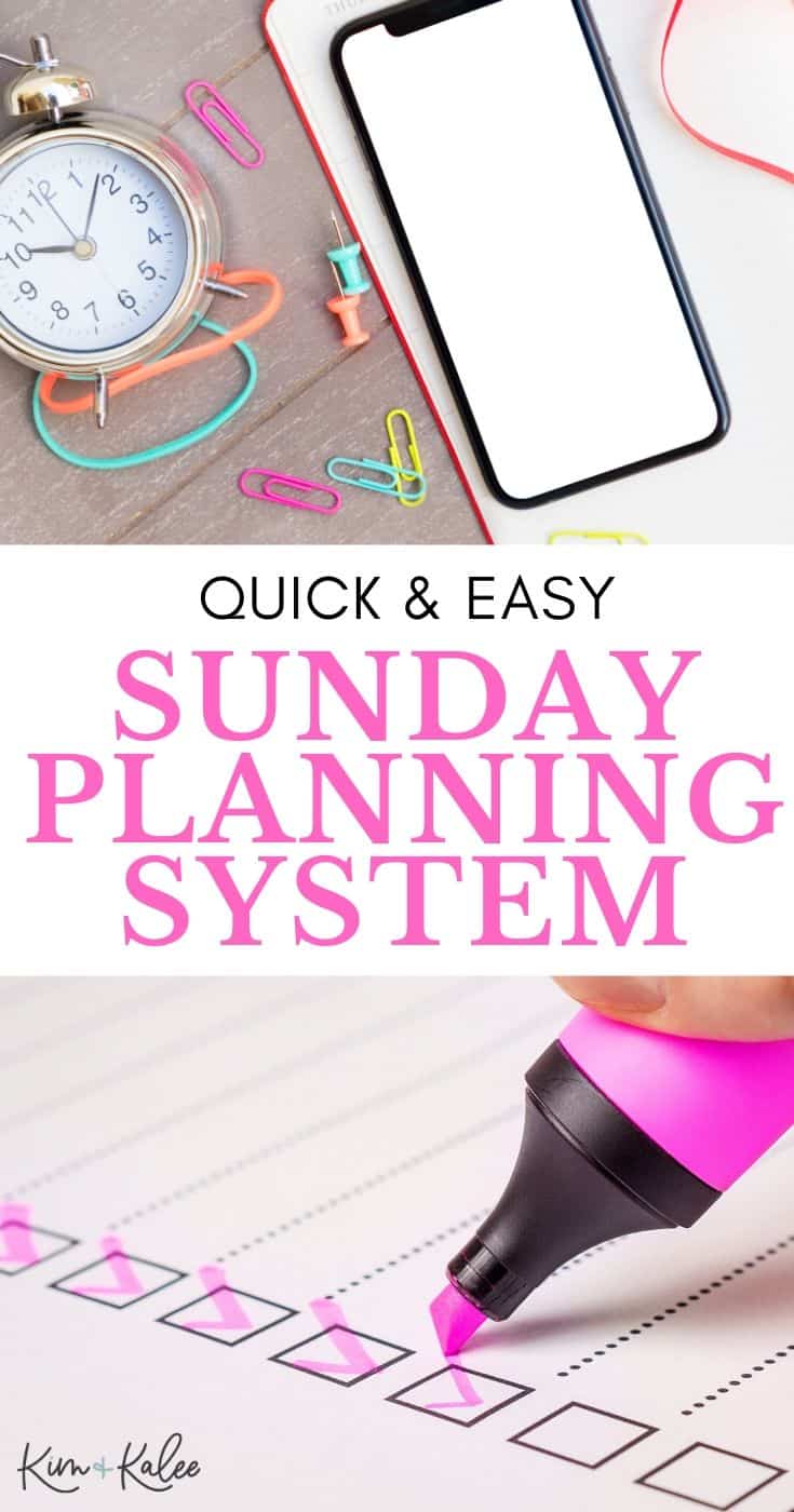 Quick & easy Sunday Planning System collage