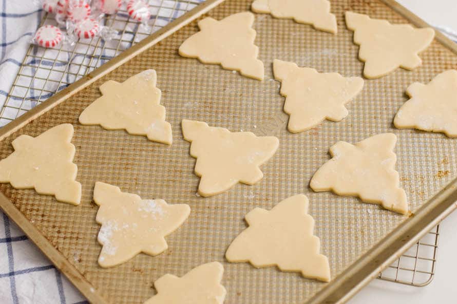 Baking Christmas Tree Sugar Cookies