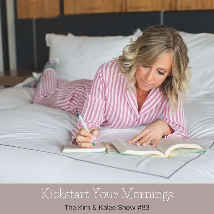 Kalee on the bed doing writing in journal