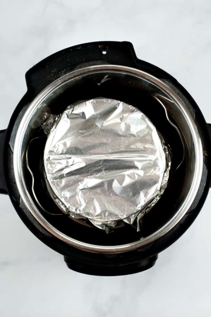 cake mix covered with foil