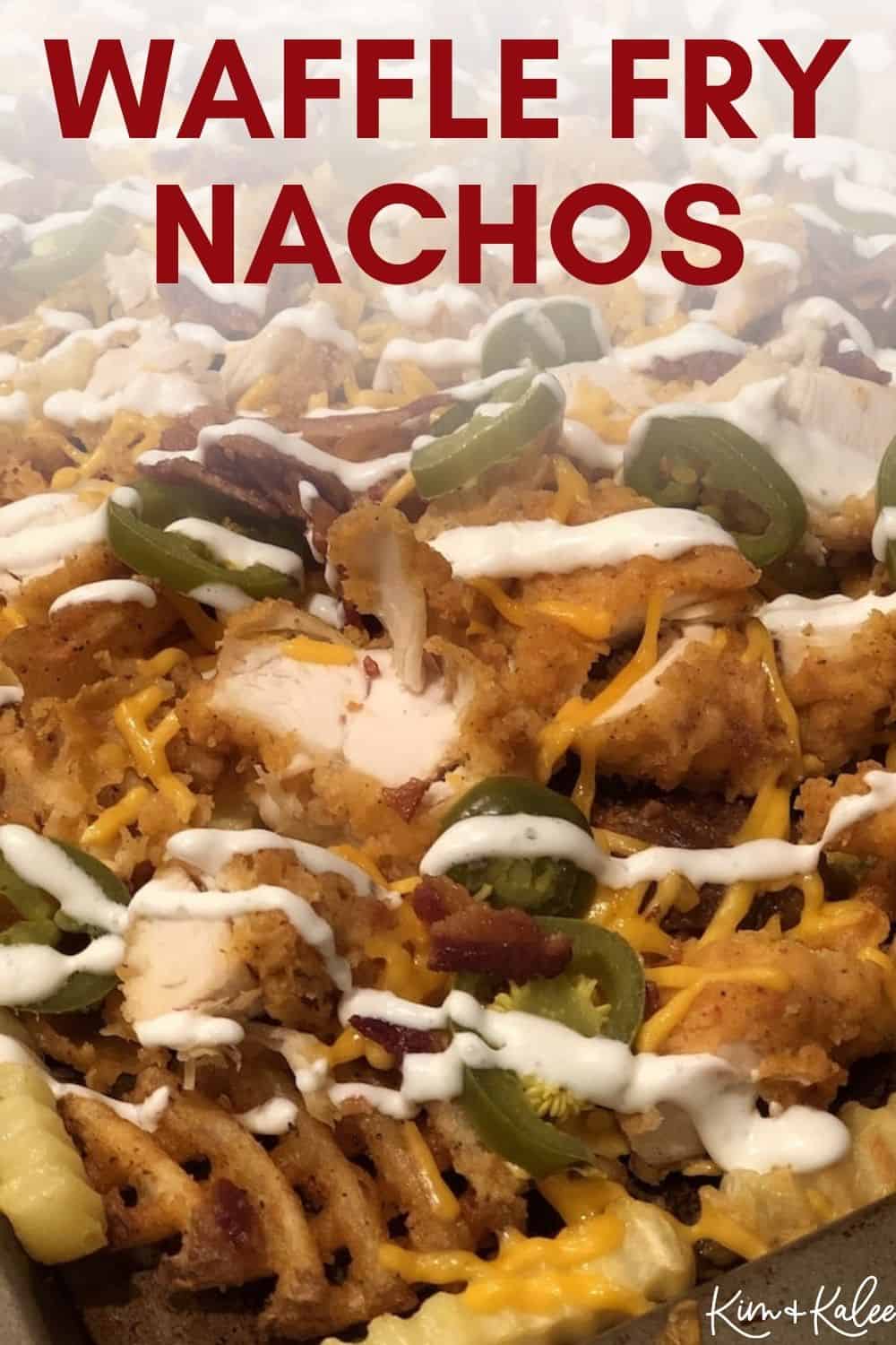 fried chicken loaded waffle fry nachos