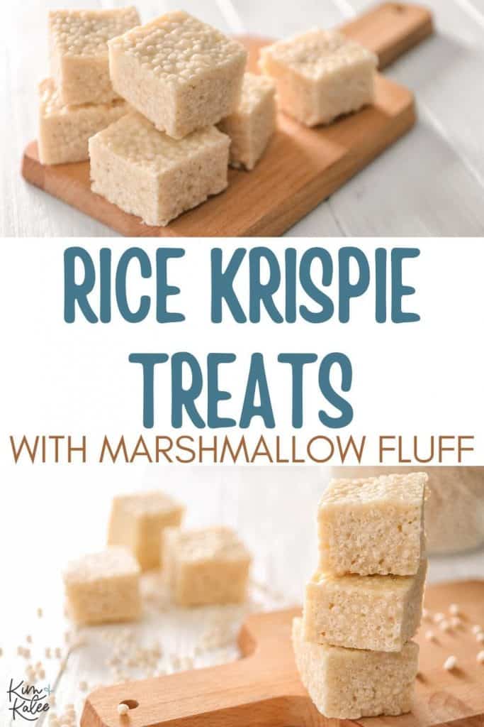 Rice Krispie Treats Recipe with Marshmallow Fluff Collage