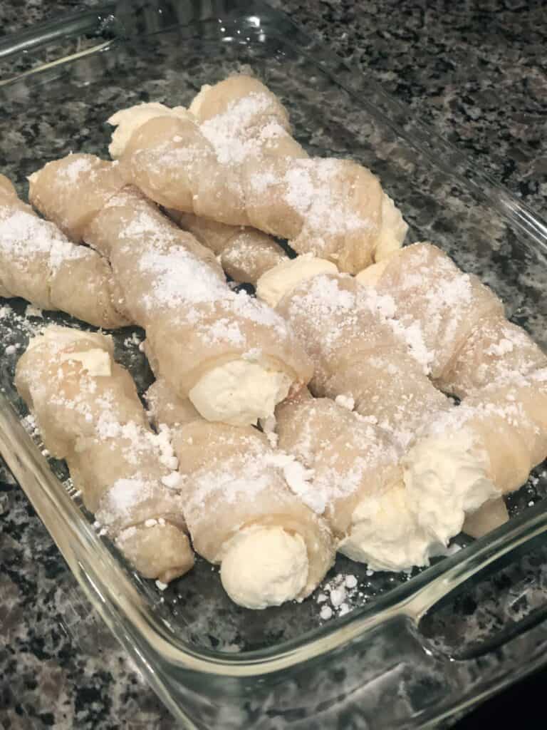 homemade cream horn pastries