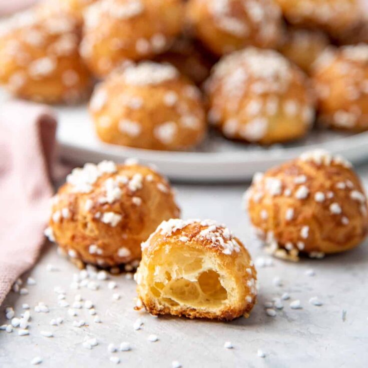 Image for Chouquettes Recipe (French Sugar Puffs)