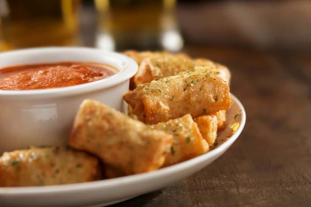 larger pizza rolls cooked in the air fryer