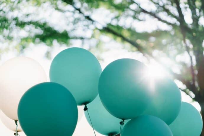 tiffany blue balloons