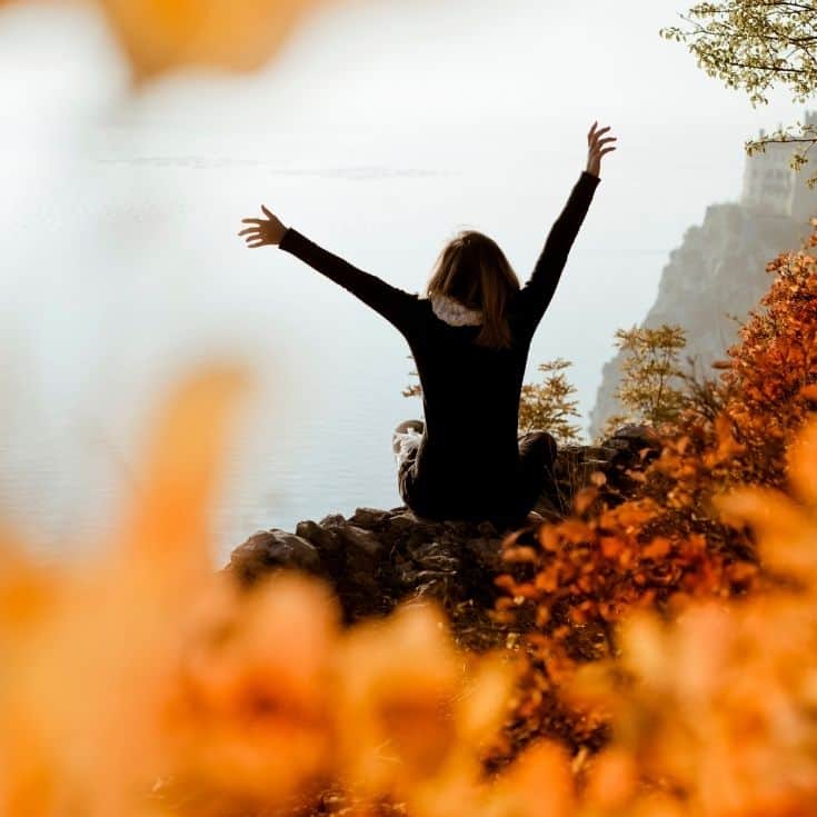 woman worshipping