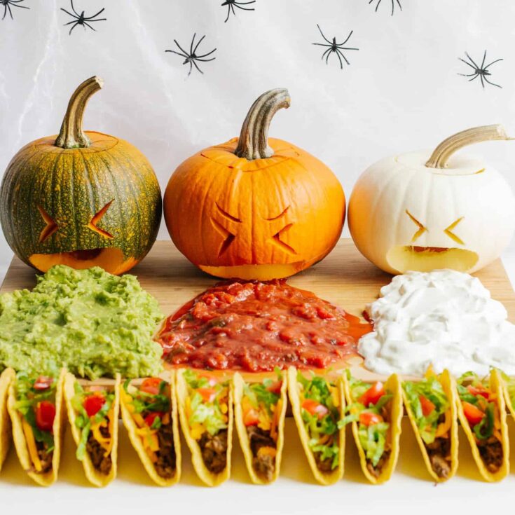 Image for Puking Pumpkin Halloween Taco Board
