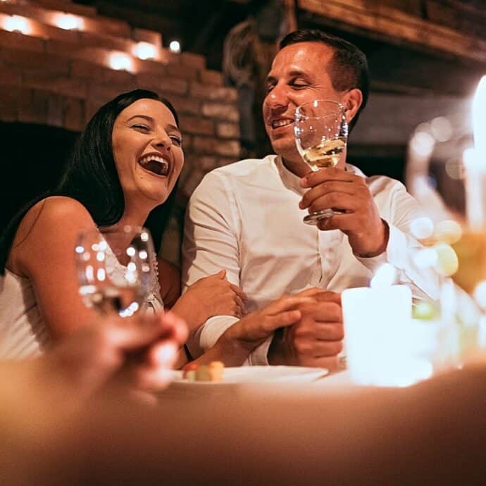 couple at a dinner party