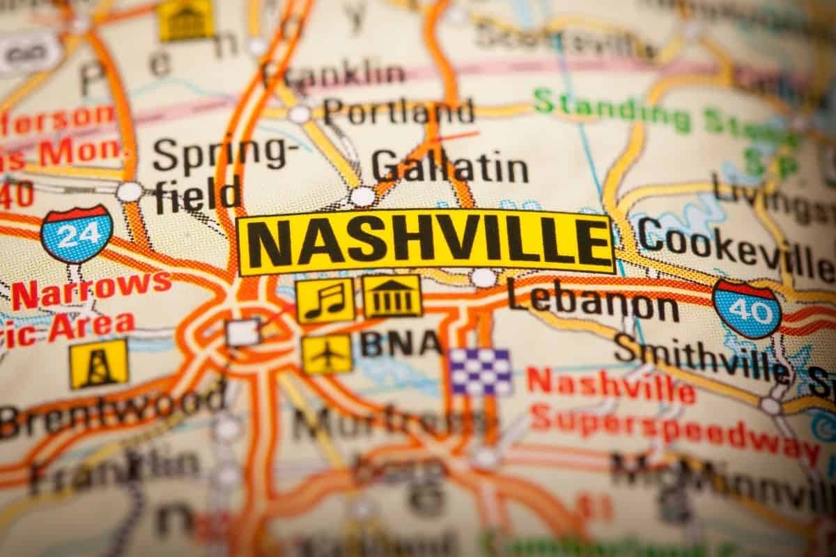 map of nashville