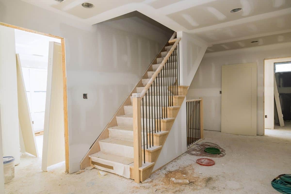 living room new home construction