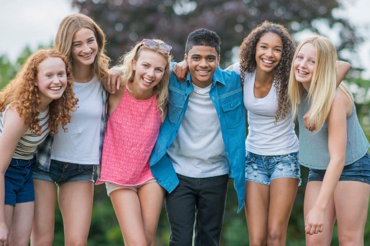 group of teenagers outdoors