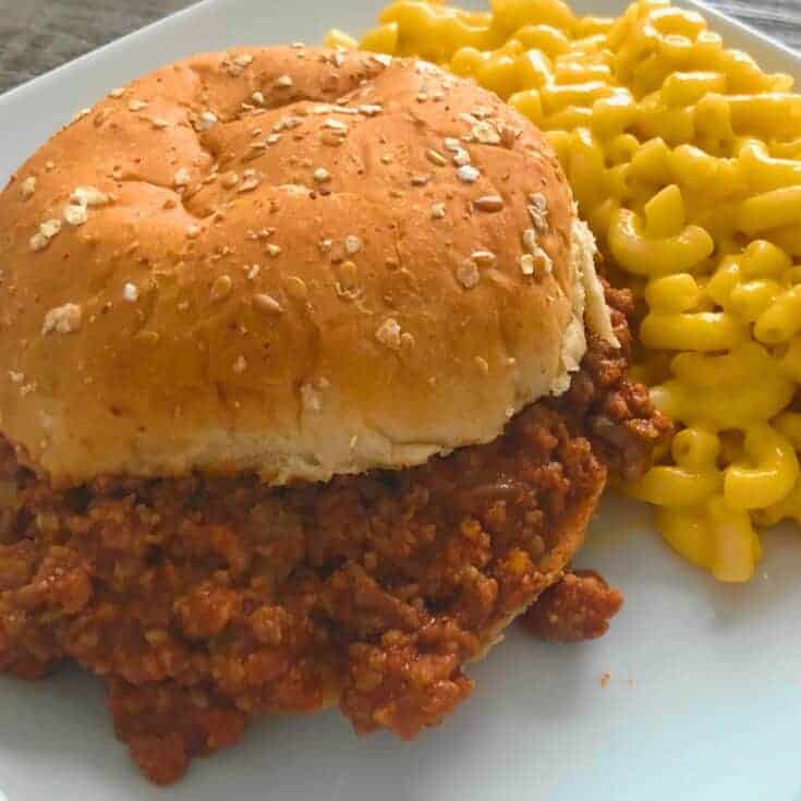 sloppy joe and mac and cheese