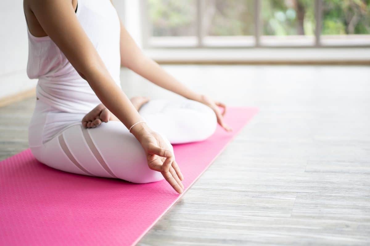 woman doing yoga 