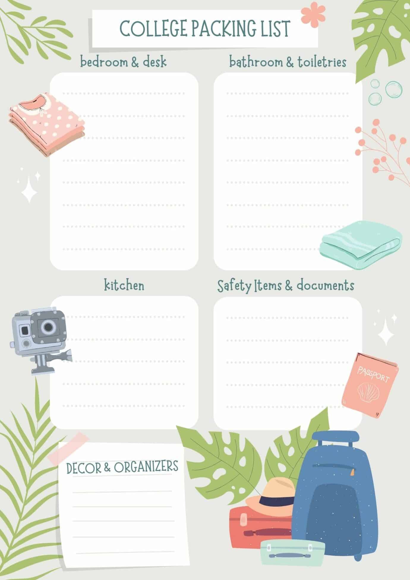 Ultimate College Dorm Checklist for Freshman Girl (2024)
