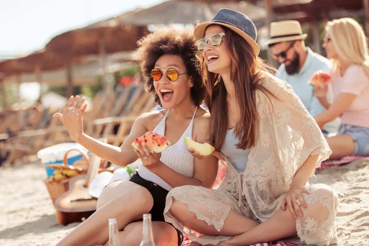 2 girls on a beach