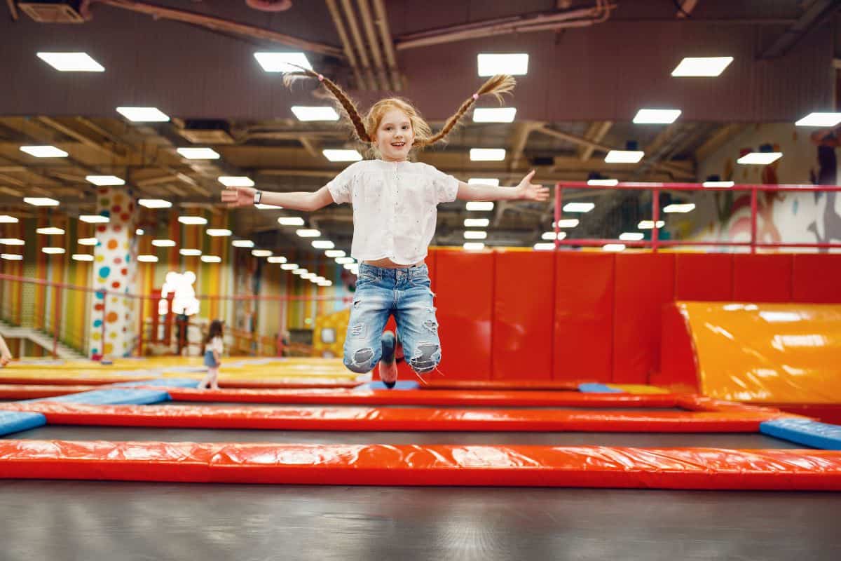 inside trampoline house