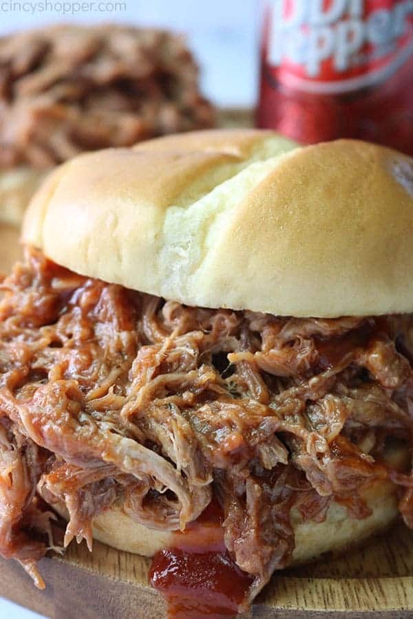 Dr. Pepper Pulled Pork sandwich