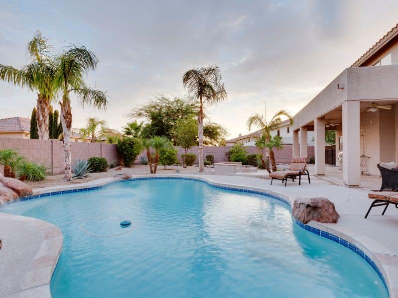 POOL IN BACKYARD