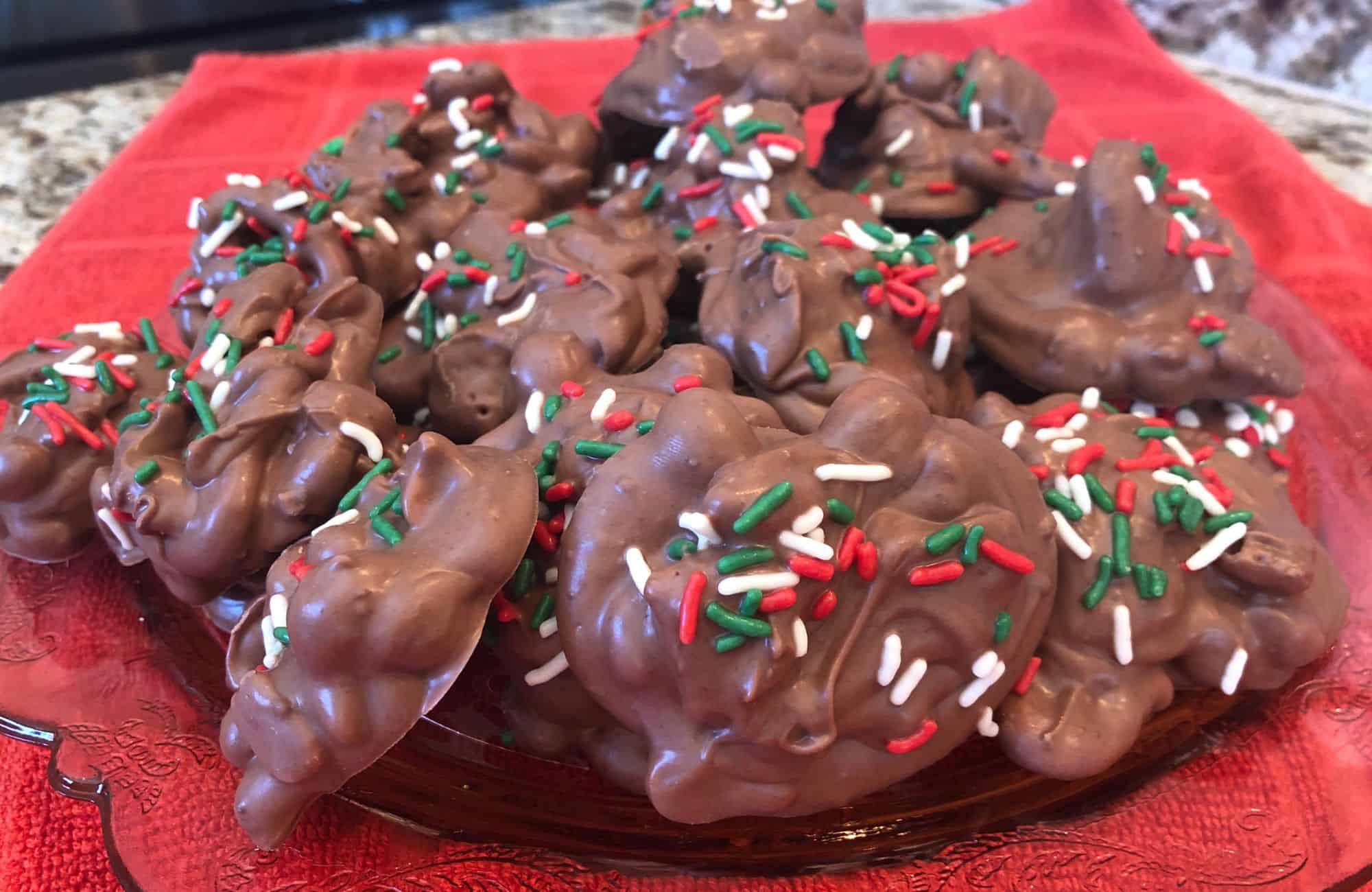 crockpot christmas crack pieces on a plate