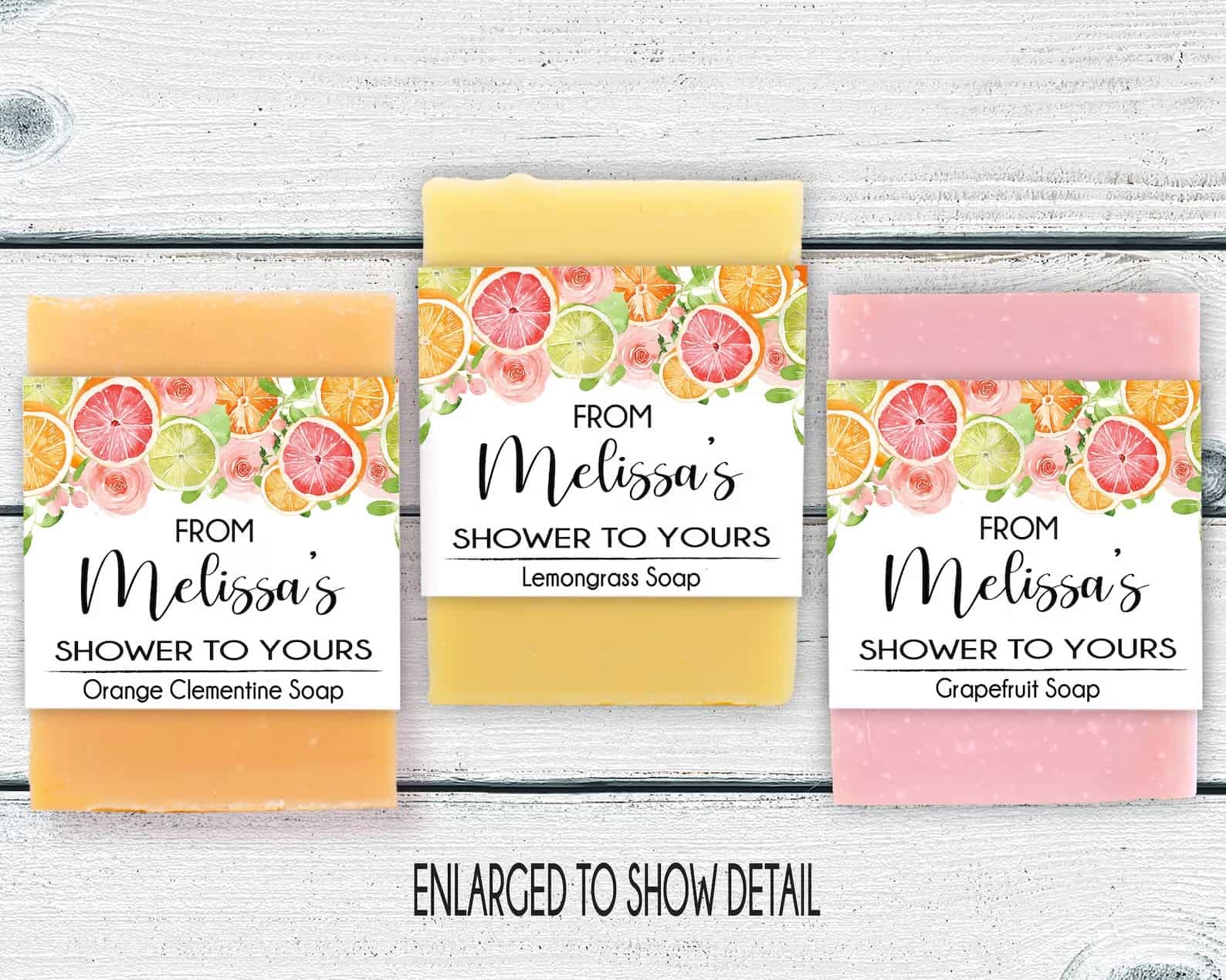 citrus bridal shower soap party favor