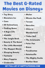 Rated R Disney 58 G-Rated Movies on Disney Plus for Kids & Family Movie Night