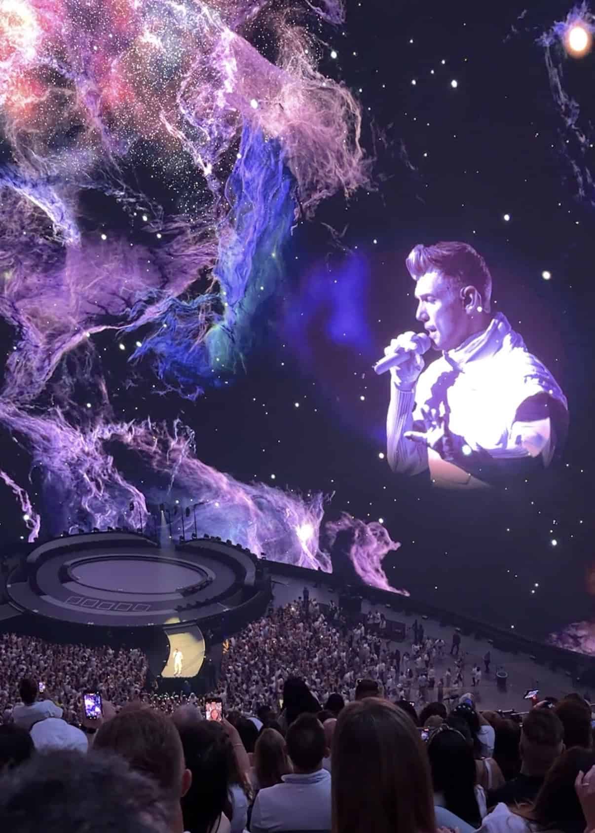 Nick Carter at the Sphere Backstreet Boys Concert